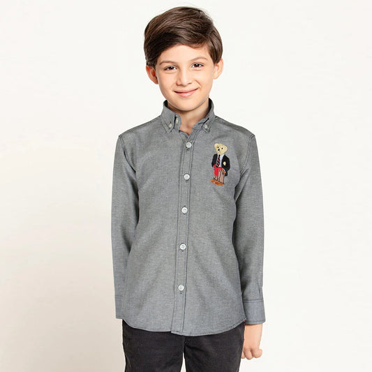 RL Grey Bear Embroidered Logo Casual Shirt