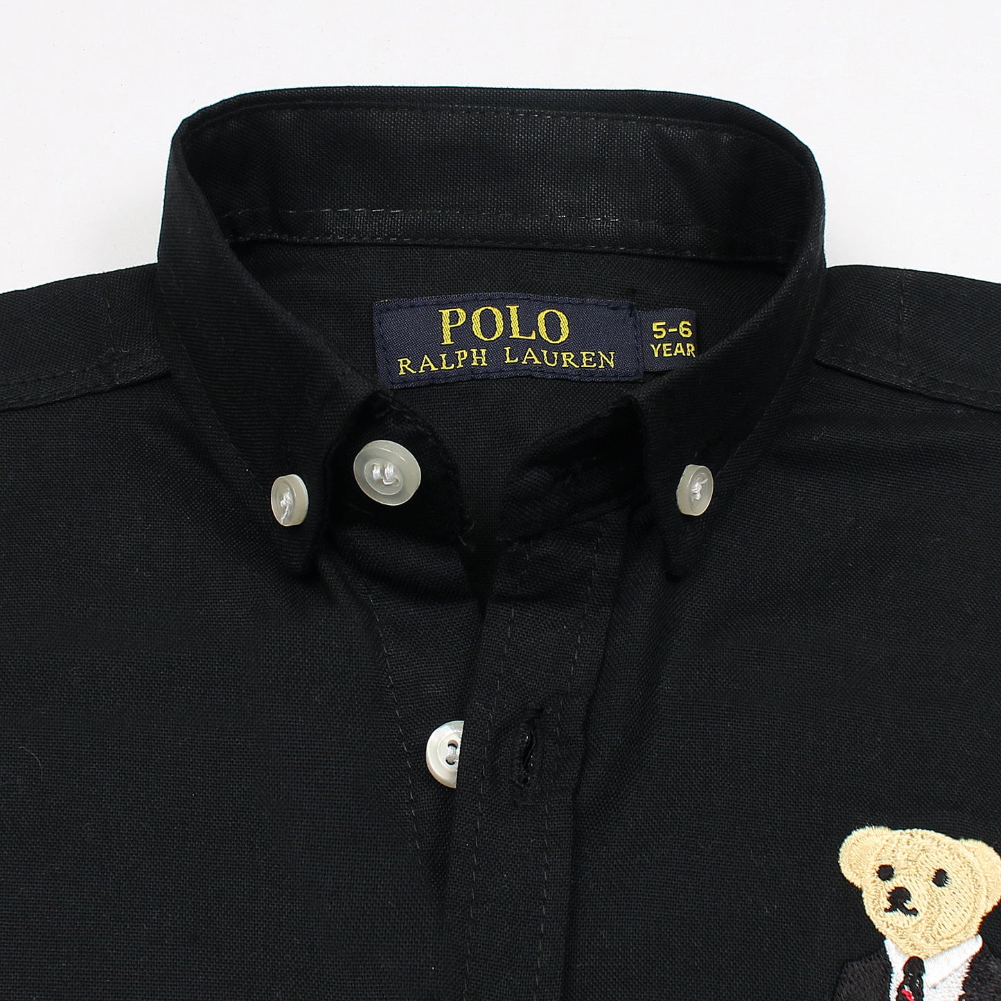 RL Black Bear Embroidered Logo Casual Shirt