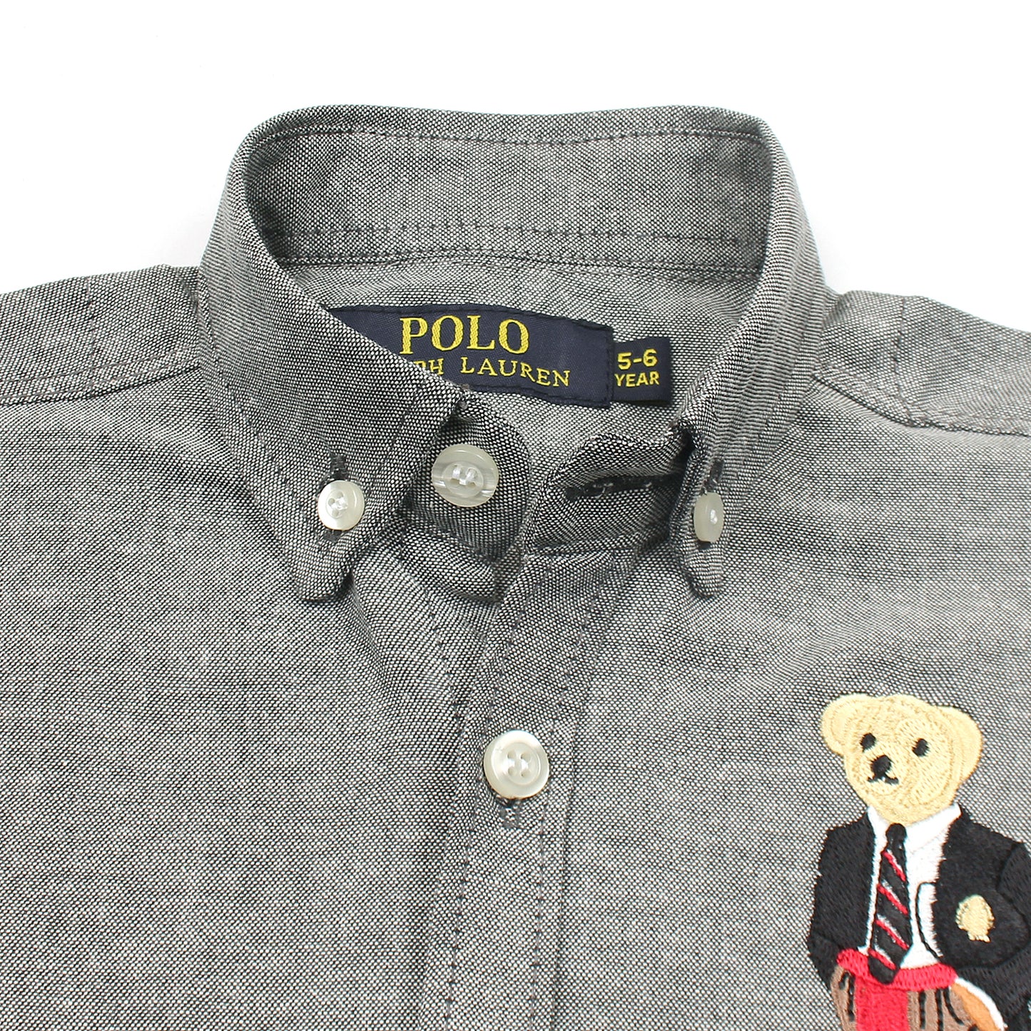 RL Grey Bear Embroidered Logo Casual Shirt