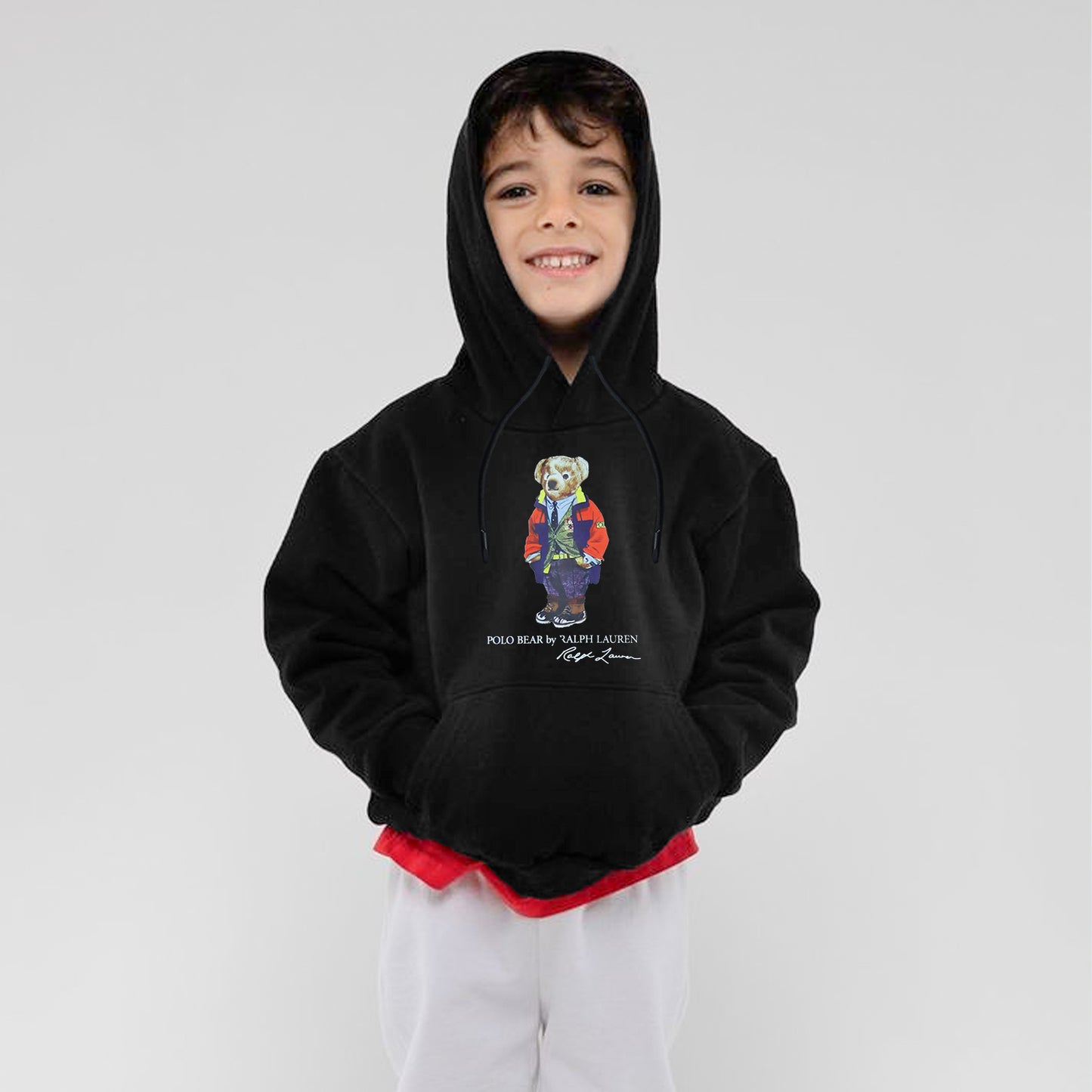 RL Bear Black Hoodie