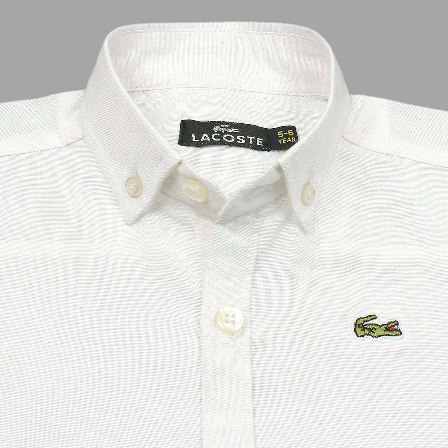 LCST White Casual Shirt With Embroidered Logo