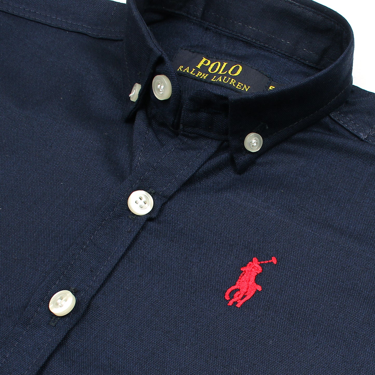 RL Navy Polo With Red Embroidered Logo