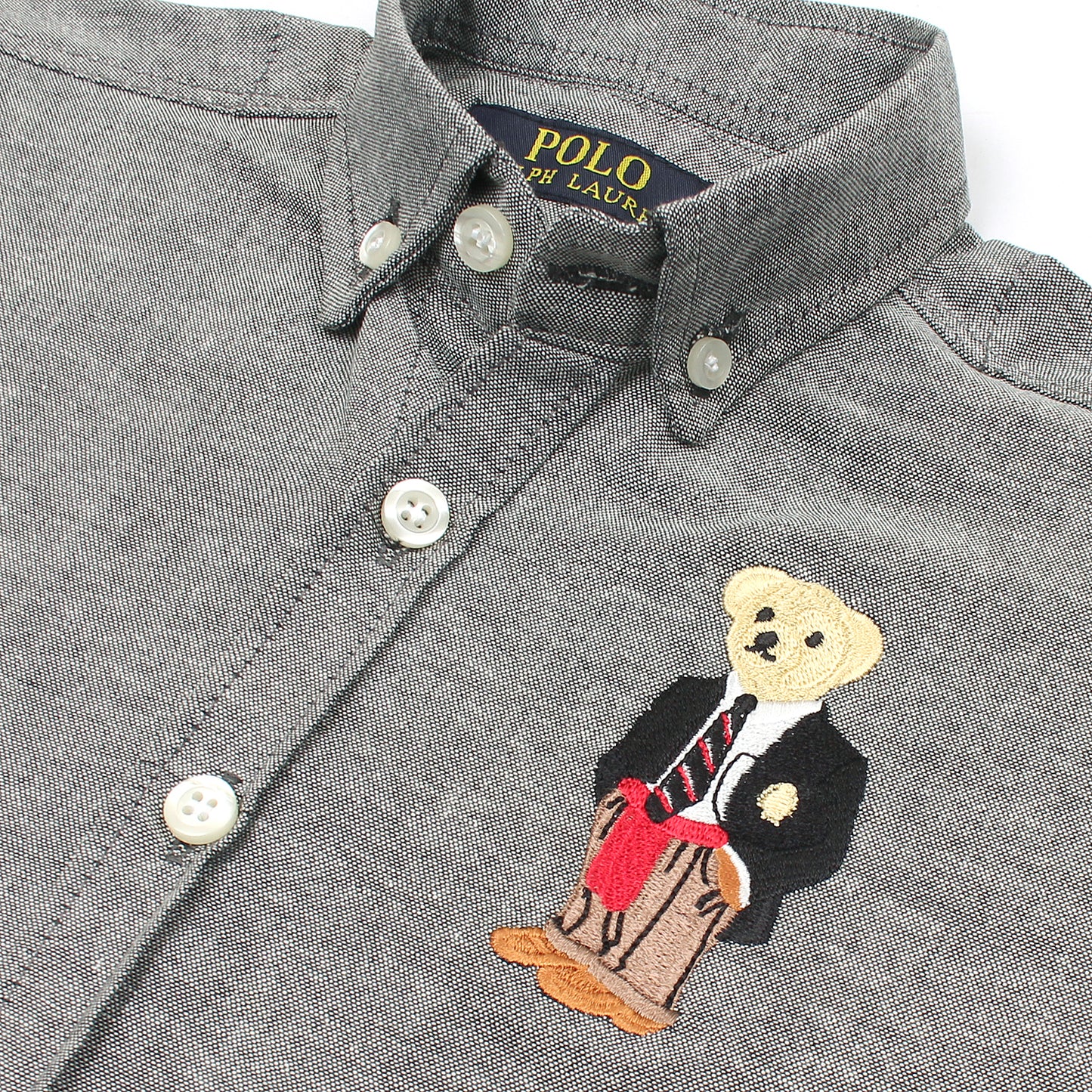 RL Grey Bear Embroidered Logo Casual Shirt