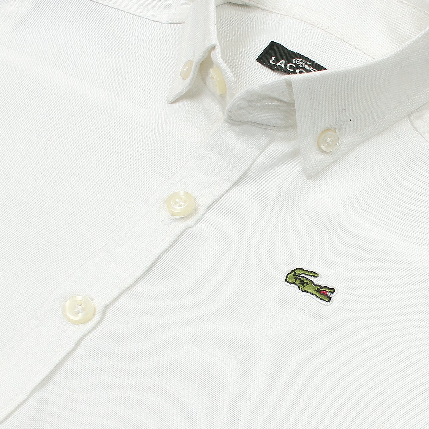 LCST White Casual Shirt With Embroidered Logo