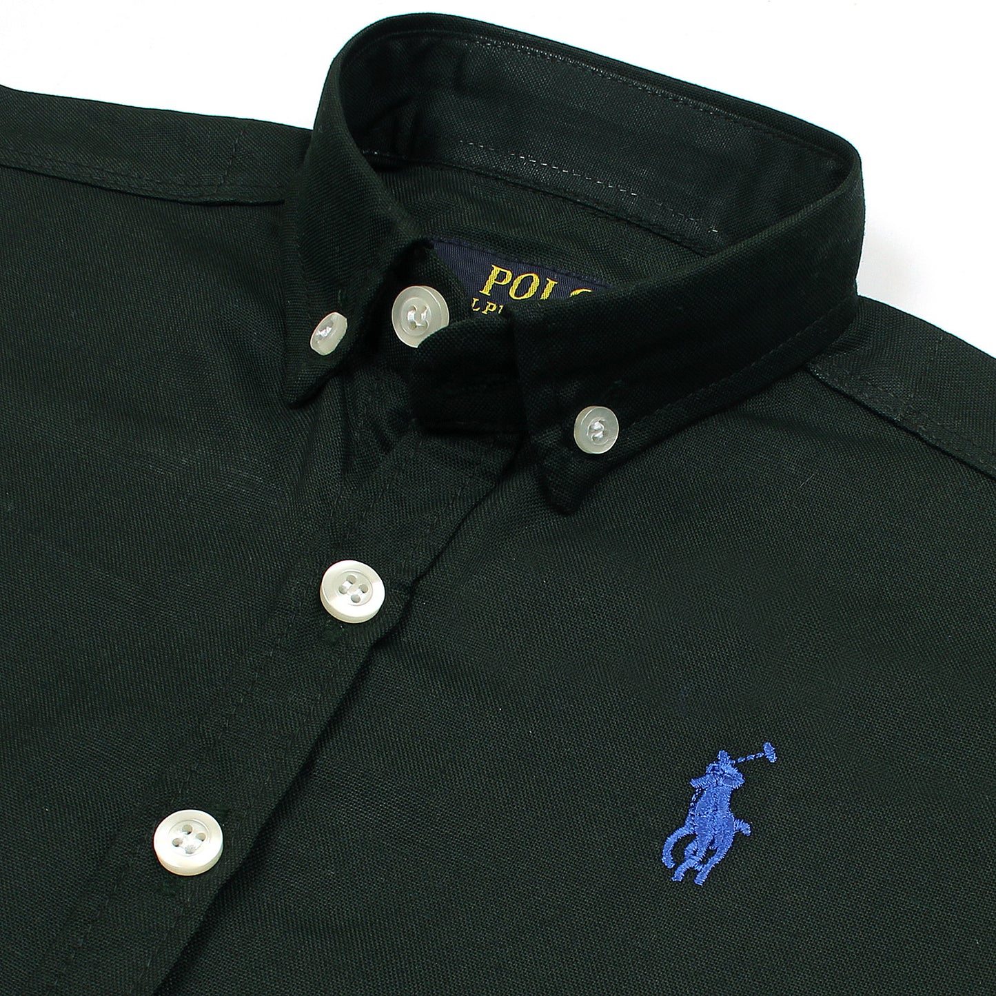 RL Green Polo with Blue Embroidered Logo