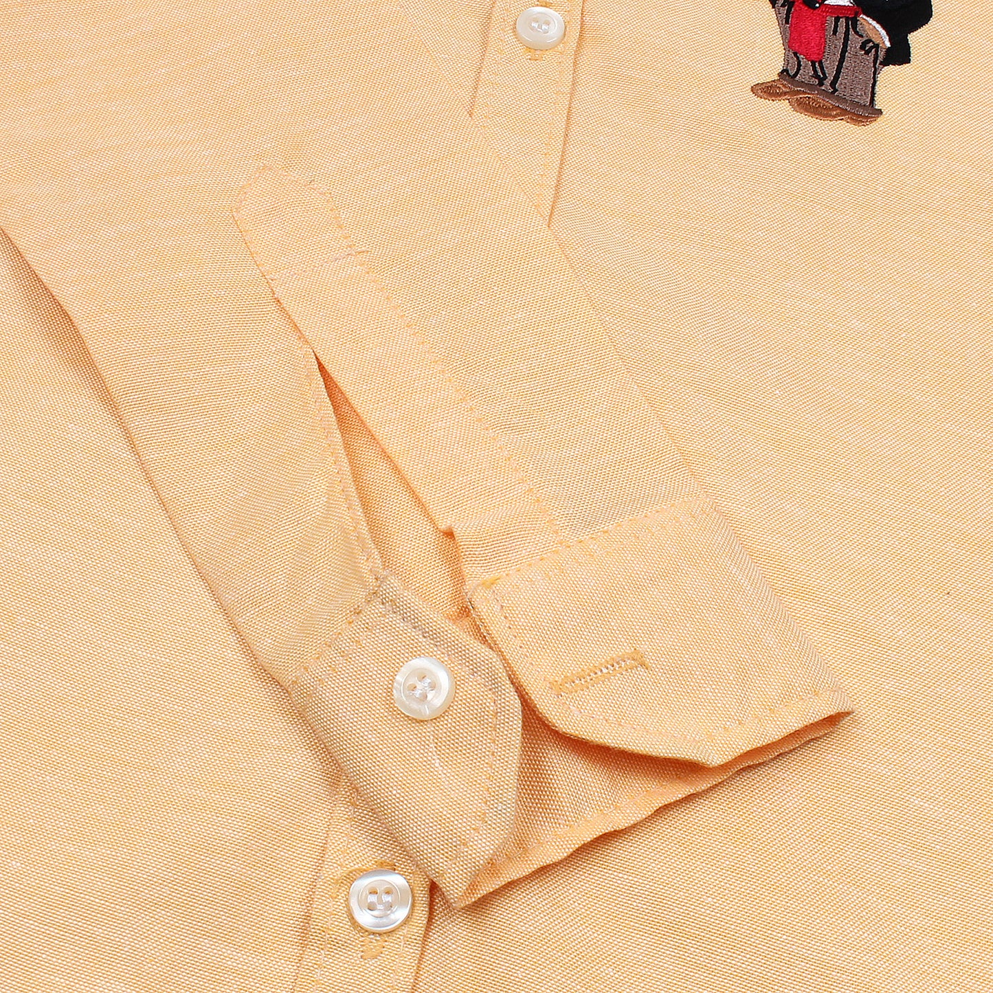 RL Orange Bear Embroidered Logo Casual Shirt