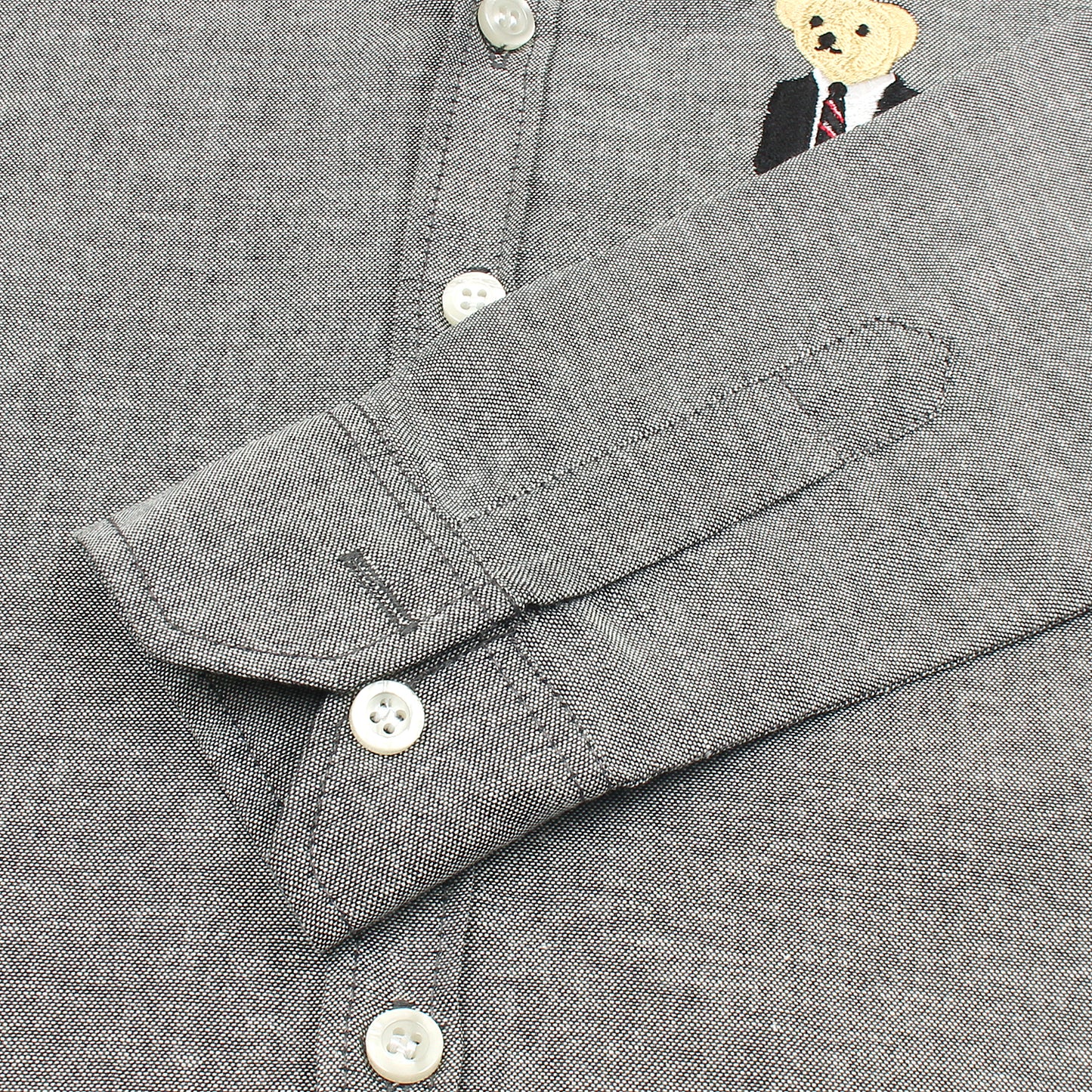 RL Grey Bear Embroidered Logo Casual Shirt