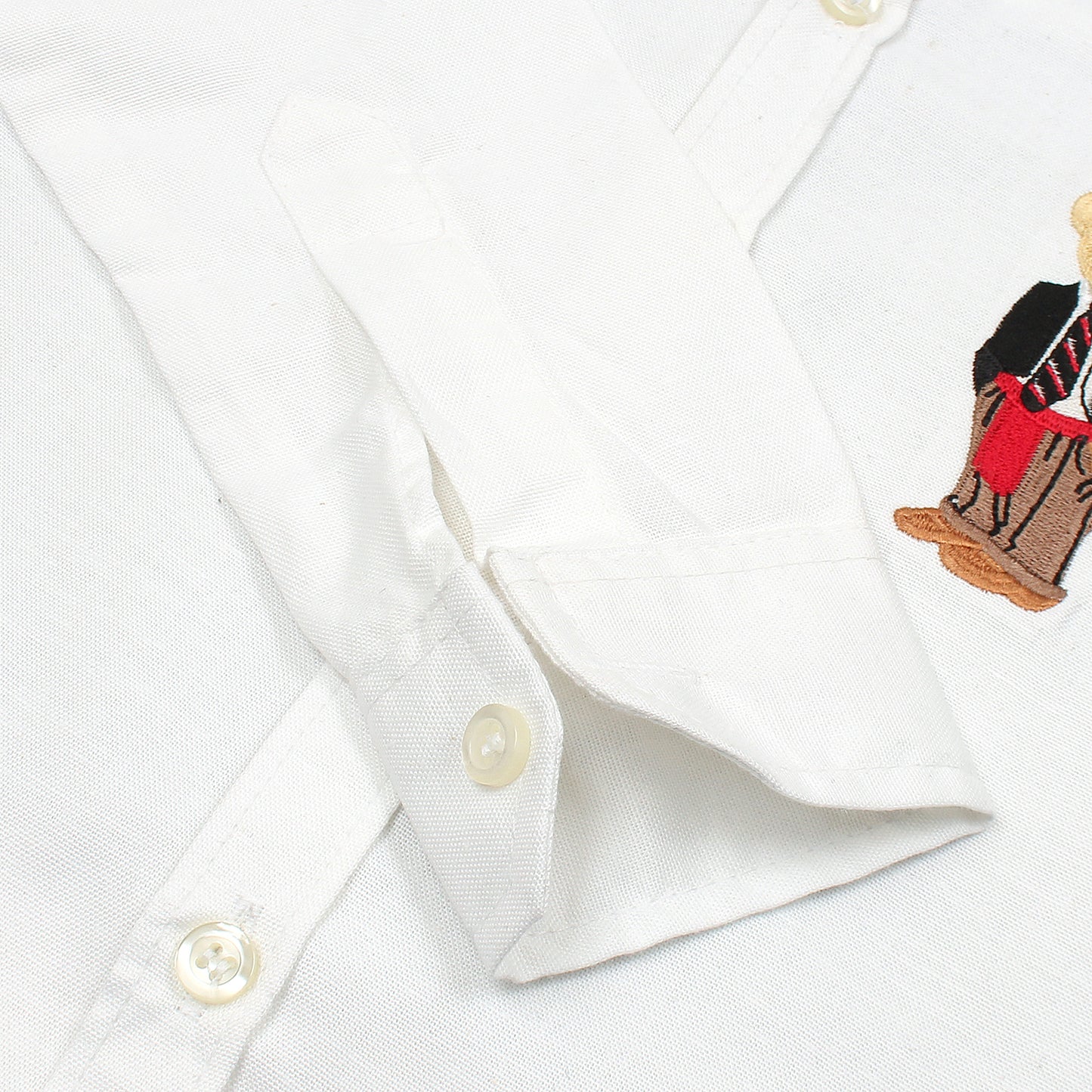 RL White Bear Embroidered Logo Casual Shirt