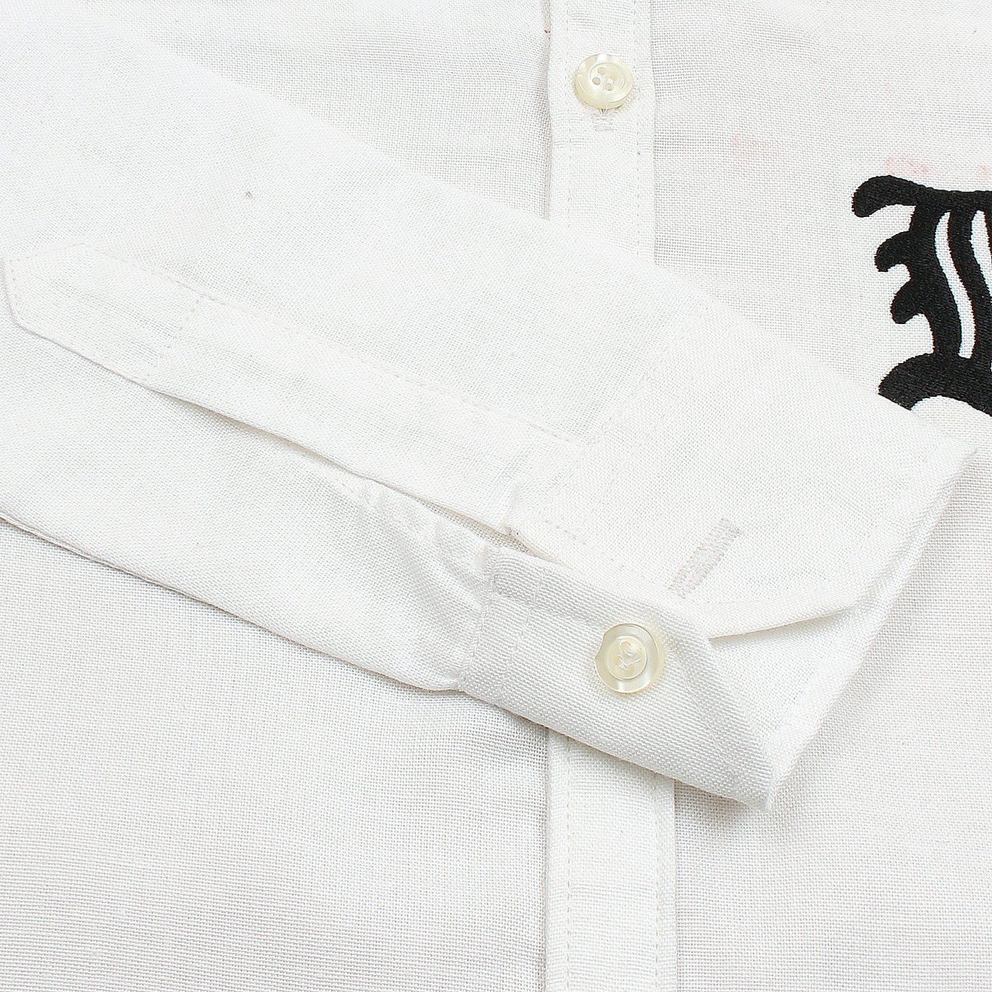 RL White Casual Shirt with Black Embroidered R Logo