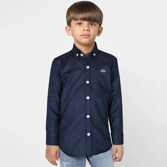 LCST Navy Casual Shirt With Embroidered Logo