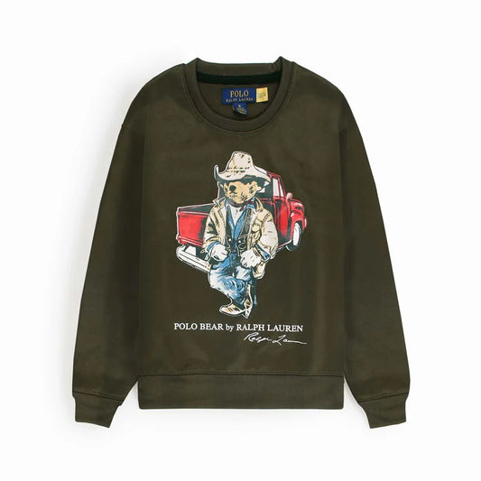 RL Bear Olive Sweatshirt